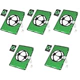 Housoutil Fußball-Pailletten-Tagebuch Mit Schloss 5-Teiliges Fußball-Muster-Tagebuch Grünes Kindertagebuch Für Jungen Kinder Und Mädchen