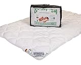 allsana Tencel® Klimafaser Duo-Steppbett 155x220 cm | warme Lyocell Winterdecke für Allergiker | waschbar | atmungsaktive Bettdecke aus Naturfaser bei Allergie | Markenqualität Made in Germany