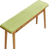 Sitzkissen Bankkissen Outdoor Indoor, Waschbares rutschfestes Sitzkissen Bankstuhlkissen, Gartenbankkissen Sitzkissen Bankkissen für Möbel Terrasse Bürostuhl Garten,Grün,35 * 180cm