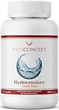 VITACONCEPT I Hyaluronsäure Kapseln hochdosiert I 120 Stück (4 Monate) I Hyaluron 500-700 kDa I 400 mg pro Kapsel I vegan I made in Germany