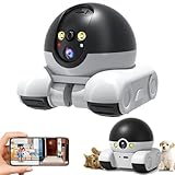 CHENRI Blinkybot Camera - 360° View Blinkybot Robot, Blinkybot Pro Dual Kameras Intelligente Roboterkamera, KI-Kameras, bewegliche WLAN Kamera mit Zwei-Wege-Audio, App-Steuerung für Haustiere, Haus