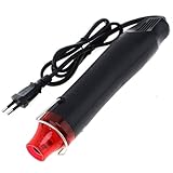 300W Hochtemperatur-Heißluftpistole, 200°CSchwarz Elektrische Heißluftgebläse Embossing Heat Tool Für Trocknen Farbe, Schrumpfschläuche, Pulverheizung und Schrumpffolien, DIY