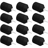 KURUGEILI 12Pack Eva Schwamm Pfeilköpfe Schaumpfeil Tipps,Spiel Praxis Breitköpfe für 6.2mm Pfeil für Bogenschießen Kampf Spiel CS Schießen Praxis schwarz