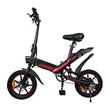 FOCIEL 14'' E Bike, Elektrofahrräder mit 250W Motor, Ebike Klapprad mit Lithium-Batterie 36V 9/10AH, Maximale Geschwindigkeit bis zu 25km/h, Reichweite 30-45km, Ebike Uomo Donna
