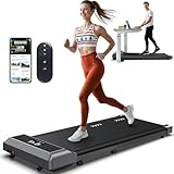 MettleMatic Laufband für Zuhause, 2-in-1 Walking Pad mit App-Kompatibilität und Fernbedienung, Kompaktes Laufband Schreibtisch stoßdämpfend und leise