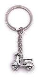 H-Customs Motorroller Roller Schlüsselanhänger Anhänger Silber aus Metall