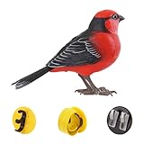 Electronic Bird Toy,Interaktiver Vogel mit Gesang und Realistischen Zwitschergeräuschen - Elektrisches Schreibtisch Haustier Für Alle