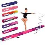 Schwebebalken Aerobik® | Zusammenklappbarer Violette Gymnastikbalken für Kinder und Erwachsene | Transportabel mit Tragetasche | Starr, leicht, rutschfest | 3 Lagen Soft-Touch-Beschichtung
