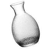 ASAKKURA Glas Sake Flasche Japanische Weinkaraffe Aus Hochwertigem Glas Eleganter Sake Wasserkocher Für Authentische Japanische Trinkkultur Ideal Für Sake Und Andere Getränke
