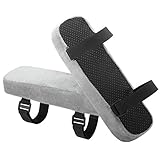 MoKo Bürostuhl Armabdeckungen, 2 Stück Armlehnenpolster Weiches Ellenbogen Kissen, Universelle Stuhl Armüberzüge für Ellenbogen und Unterarme Druckentlastung - Grau