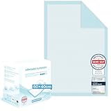 100x ARNOMED Inkontinenzunterlage Einweg, saugfähige Krankenunterlagen 60x40cm, Baby Wickelunterlage Einweg, 5-lagige Zellstoff Unterlagen Bett bei Inkontinenz, Betteinlagen Einweg, Wickelunterlage