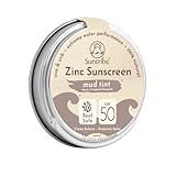Suntribe Mineralische Bio-Zinksonnencreme Gesicht & Sport LSF 50/45 g, Getönt - 100% Natürlich, Riffsicher - Surf & Sport Zinkpaste - Mineralischer UV-Filter - Sehr Wasserfest, Zero Waste