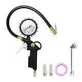 Shoze Reifendruckpistole Luftdruckprüfer Reifen Druckluftpistole Manometer 0-16 bar für Auto Fahrrad Motorrad SUV