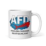 AFD Angler Tasse witzig Geschenk für Angler Freunde Deutschland lustig Fischen Gag Becher Camping Humor Kaffeetasse Anglergeschenk Männer Frauen