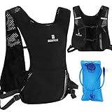 BBAIYULE Trinkruckack Laufweste Damen und Herren | ultraleichter Laufrucksack mit Trinkblase 2L | Fahrrad Laufen Fahrradrucksack Trailrunning Rucksack (mit 2l trinkblase)