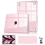 CISSOOK Kompatibel mit MacBook Air 13,6 Zoll Hülle 2024 2023 2022 Release M3 A3113 M2 A2681 Modell, [Super Crystal Pink] Kunststoff-Hartschalen-Schutzhülle für MacBook Air 13 M2 M3 - Crystal Pink