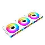 TZMRIT UNI FAN Weißer 3er-Pack, Infinity Lüfter 120 mm, RGB V120 mm, ARGB Lüfter 120 mm, Daisy Chain PC Lüfter