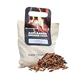 Rin & Rut Apfel Räucherchips – 400g Smoker Chips aus Apfelholz im Jutebeutel – Räucherzubehör für Kalträuchern & Heißräuchern – Für Fleisch, Fisch, Käse & Gemüse.