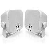 STUDIOFINIX 4-Zoll-wasserdichte Marine-Lautsprecher 120W 2-Wege Heavy Duty für Außenbereiche, Boote, ATV, UTV, Jeep, Golfcart, Traktor (WEIß)