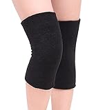 1 Paare Dicke Kniewärmer Winter Warme Knieschoner Arthritis Kaltes Knie Schmerzlinderung Kniebandage Thermische Kniekompression Ärmel Knieschützer Schoner Komfort Knieprotektor für Fahrrad Motorrad
