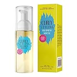 # Flexibler Halt Coconut Milk Curl Foam Mousses Curl Foam Mousses For Curly Hair Styling Curl Defining Creams Mousses Erzeugt weiche Wickel Definiert Locken Anti Frizz 50ml (A, One Size)