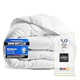 LILENO HOME Winterbettdecke 135x200 cm [1er Pack] - warme Winter Bettdecke 135x200 cm für einen erholsamen Schlaf - Winter Bett Decke 135x200 cm Kochfest bis 95° C - Allergiker Steppdecke