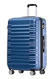 BEIBYE Zwillingsrollen Reisekoffer Koffer Trolleys Hartschale M-L-XL-Set , Erweiterbar, (Blau, M)