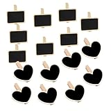 HOODANCOS 16St Clip write board hochzeitsbingo hochzeitdeko gartenplatten wedding decoration tafel notieren Wäscheklammern-Schild Tisch dekoration Etikett Holzbrett Tafel aus Holz hölzern
