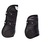 Eskadron Gamaschen FLEXISOFT AIR TON-IN-TON 4er Set schwarz Gamasche vorne und Streichkappe hinten