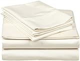 Egyptian-Cotton Bettwäsche-Set aus ägyptischer Baumwolle, hohe Qualität, 100% Baumwolle, 61 cm Tiefe Taschen, für King-Size-Bett, elfenbeinfarben