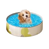 Faltbarer Pool für Katzen, faltbare PVC-Badewanne, rutschfest, für Hunde und Kinder, kühlend, für den Garten im Freien bei warmem Wetter