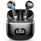 Bluetooth Kopfhörer, Kopfhörer Kabellos Bluetooth 5.3 mit 4 ENC Noise Cancelling Mic, Kabellose Kopfhörer HiFi Stereo, 40 std Spielzeit, LED-Anzeige, USB-C, Ohrhörer Bluetooth für Arbeit Spiel Sport