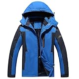 MODSGUE Winterjacke Herren, Skijacke mit Fleece Innenjacke Winddicht Wasserdicht Kapuze,Bequem Funktionsjacke Regenjacke Wintermantel Jacke zum Wandern Trekking Radfahren für Herren