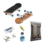 BIGH Fingerboard aus Natürlichem Ahornholz - Professionelles Fingerboard - Finger Skateboard - Fingerboard Spielzeug - Fingers Skate - Hand Skateboard - Farbe: Holz