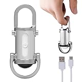 Inscrip Mini Schlüsselanhänger Taschenlampe, Wasserdicht Taschenlicht, tragbare wiederaufladbare Taschenlampe für Outdoor Aktivitäten, Kompaktes Schlüsselanhängerlicht für Notfälle, Reisen (Silber)