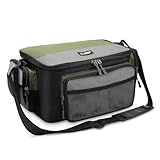 LYtech Fishing Angeltasche, Wasserdicht Angel Tasche Angeltasche Spinnfischen Angeltasche mit gepolstertem Schultergurt & Anti-Rutsch-Boden Umhängetasche für Angeln Wandern Jagd Camping Reisen