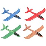 JcvPot 4 Stück Styropor Flieger für Kinder, Flugzeug Spielzeug, Wurfgleiter für Outdoor Spiele, 24 cm EPP Flugzeuge, Farben zufällig（Random Color）