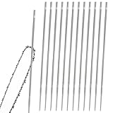 12 Stück Feile für Kettensäge mit Griff, Kettensäge Rundfeile 4mm Rundfeile Kettensäge, Gehärtete Stahllegierung Rundfeilen zum Instandsetzen und Schärfen von 1/4' und 3/8' Sägeketten