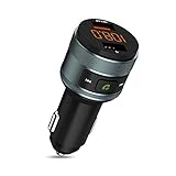 Bluetooth FM Transmitter, ZeaLife Auto Radio Transmitter QC 3.0 KFZ Wireless Bluetooth FM Radio Adapter Freisprecheinrichtung Car Kit mit Dual USB Ladegerät Unterstützt 64GB USB Stick