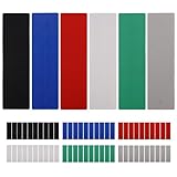 60 Stück Abstandshalter Kunststoff Rechtwinklig 100×28 mm, Fenster Verglasungsklötze Set Unterlegplatten Kunststoff Gemischt 1-6 mm Flache Glaserklötze Distanzklötze für Verlegen Fliesen(6 Größen)