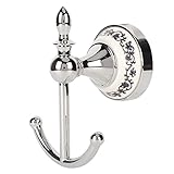 HEEPDD Aufbewahrungshaken, Dekorativer Wandhaken, Keramik-Zinklegierung, Doppelhaken, Platzsparend, Retro-Stil, für die Organisation zu Hause, den Täglichen Gebrauch Im Badezimmer (A)