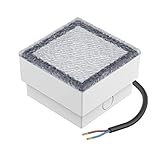 ledscom.de LED Pflasterstein Bodeneinbauleuchte CUS für außen, IP67, eckig, 10 x 10cm, warmweiß