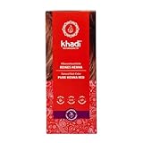 khadi REINES HENNA Pflanzenhaarfarbe - Haarfarbe für aufregendes Orangerot bis zu intensiv leuchtendem Flammenrot - 100% pflanzlich - 100g