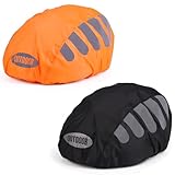 Techchii 2 Stück Regenschutz Fahrradhelm, Reflektoren Fahrradhelm Regenschutz Universal Helm Regenschutz Fahrrad Wasserfester Helm üBerzug für Radfahren Camping Reisen
