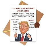 WenmthG Lustige Geburtstagskarte für Mann Frau mit Umschlag und Wachssiegel - Happy Birthday Karte - Karte Geburtstag Mann Frau - Birthday Card