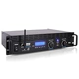 Pyle Verstärker, Mini Verstärker, 2000W- Bluetooth, Amplifier, Stereo, Audio - Rackmount- 2 Kanal mit TRS XLR- Eingang, LCD, Brückenmodus, Stereo Receiver, Kabellos