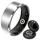 findtime Smartringe für Herren Damen Smart Ring Android IOS Fitness Ring Tracker Schlaftracker Pulsmesser Schrittzähler Herzfrequenz Smartring Fitnessring Fitnesstracker Sport Schwarz Gold Silber