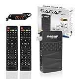 LEYF & Sagaf SUD-0507 Mini Sat Receiver - DVB-S2 | ARD & ZDF SD Abschaltung tauglich- Satelliten Receiver - Full HD 1080p Digital Receiver (HDTV, USB) Astra Hotbird Türksat + 2X Fernbedienung