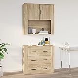 Generisch Wandschrank Sonoma-Eiche 80x33x80 cm Holzwerkstoff,jiangboyue-816587