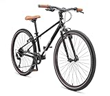 BIKESTAR Leichtgewicht 10 kg City Bike Stadt Fahrrad Aluminium | 26 Zoll 9 Gang Shimano Schaltung Ultra Leicht | Schwarz